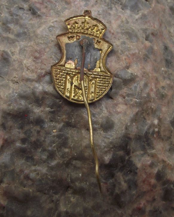 Antique Krakow Poland Walled Castle City Crown Heraldic Crest Tourist Pin Badge - Badgecrazy