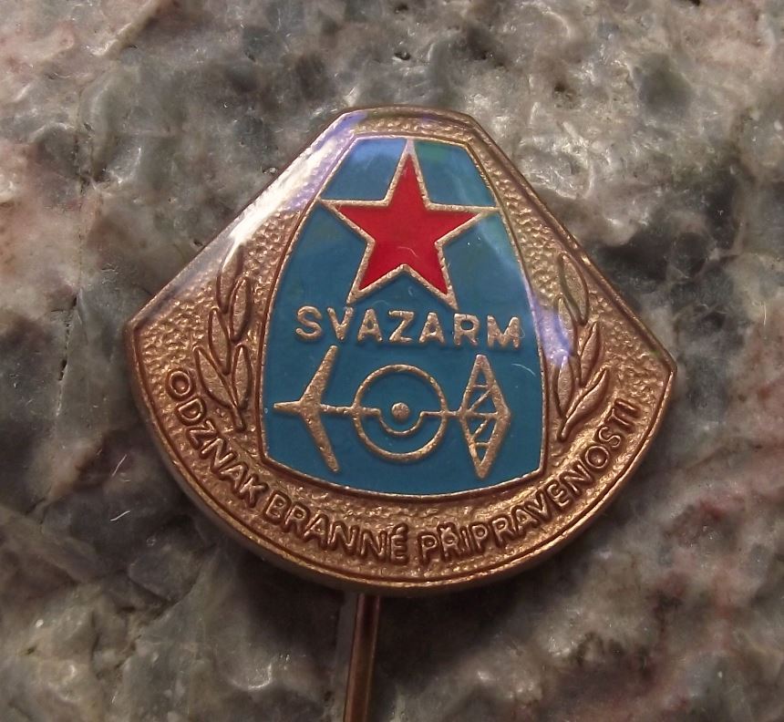 Svazarm Czech Army Reserves War Defense Ready Status Military Award Pin Badge - Badgecrazy