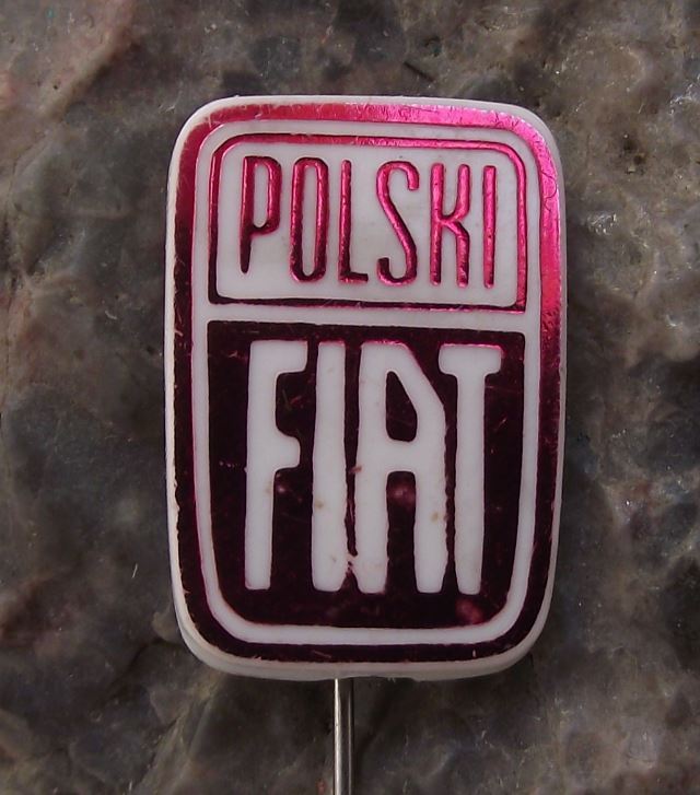 Polski Polish Fiat Italian License Built Car Maker Capital Letter Logo Pin Badge - Badgecrazy