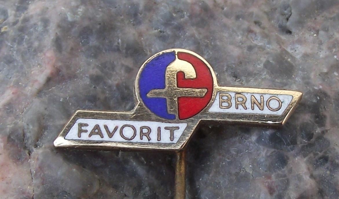 Vintage Favorit Brno F logo Bicycles Bikes Czechoslovakia Cycling Pin Badge - Badgecrazy