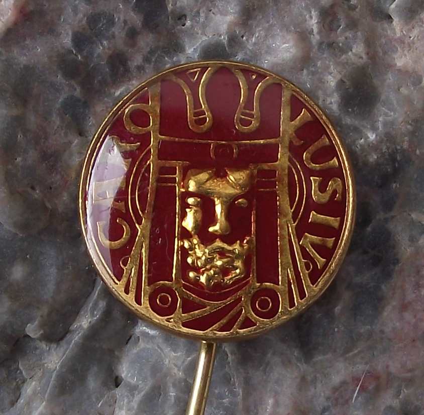 Vintage Charles IV 4th Holy Roman Emporer Carolus Czech King Karel Pin Badge - Badgecrazy