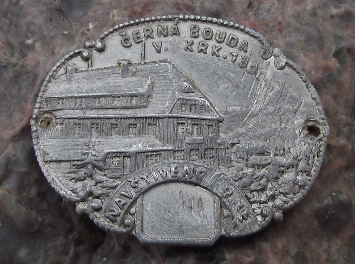Cerna Bouda Krkonose Mountains Walking Lodge Stick Shield Plate Stocknagel - Badgecrazy