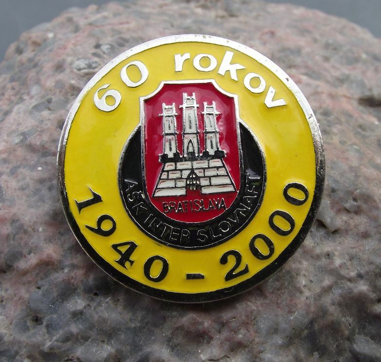 2000 ASK Inter Slovnaft Bratislava Football Club 60th Anniversary Tie Pin Badge - Badgecrazy