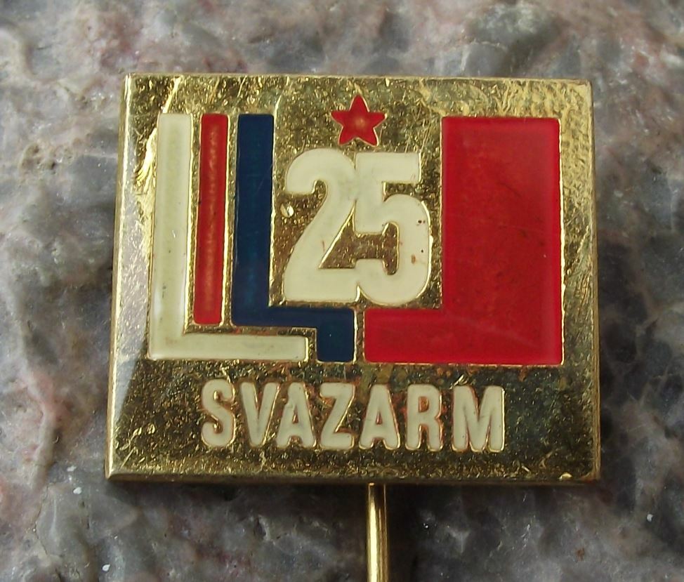 1976 Svazarm Czech Army Reserve 25th Anniversary Military Paramilitary Pin Badge - Badgecrazy