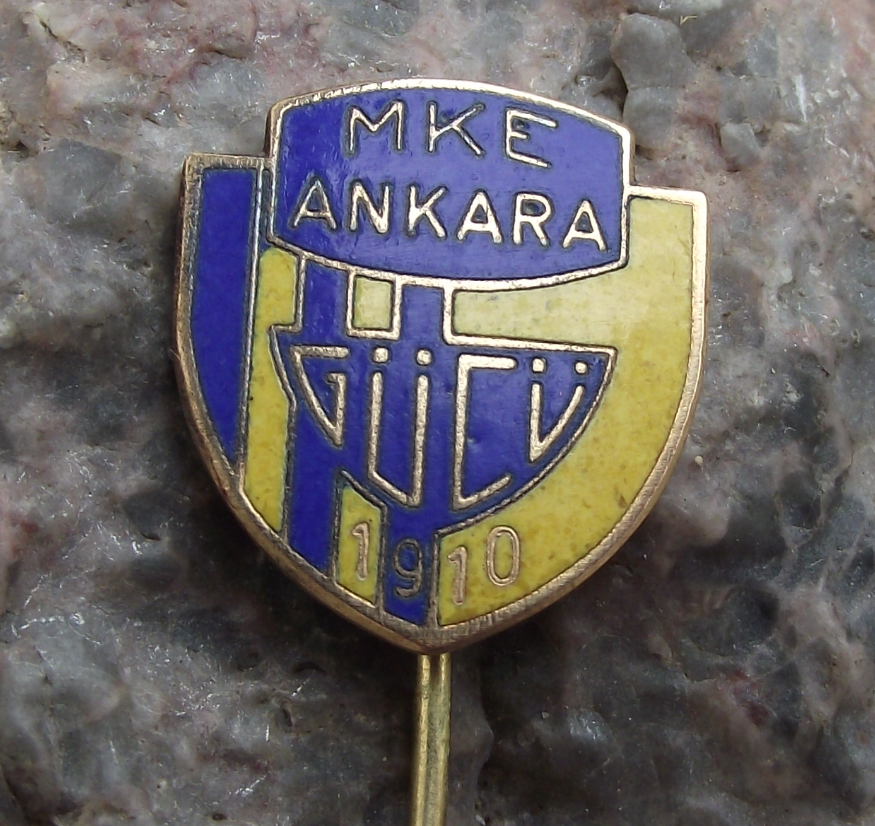 Antique MKE Ankaragucu Ankara Turkey Turkish Football Club Soccer Tie Pin Badge - Badgecrazy