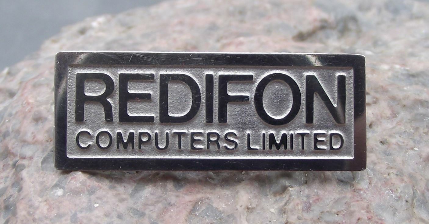 Rare Vintage Rediffusion Redifon Computers Ltd Computing Company Pin Badge - Badgecrazy