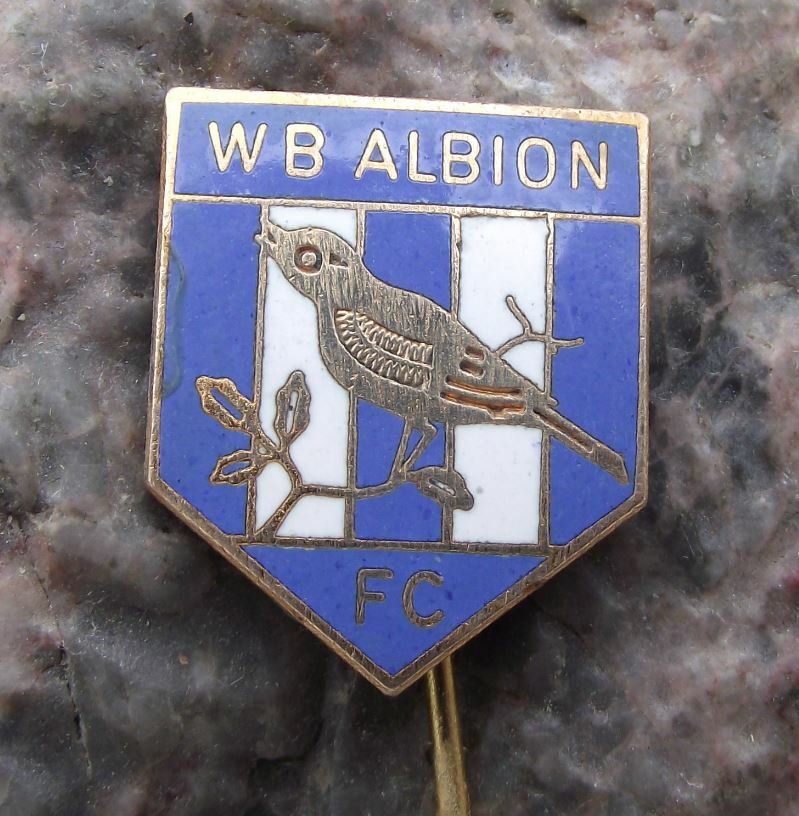 Vintage West Bromwich Albion Football Club WBAFC Throstle Mascot Logo Pin Badge - Badgecrazy