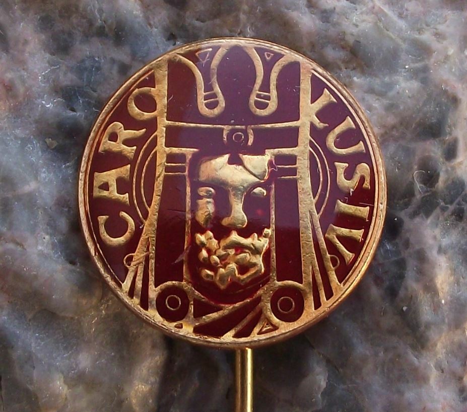 Vintage Charles IV 4th Holy Roman Emporer Carolus Czech King Karel Pin Badge - Badgecrazy