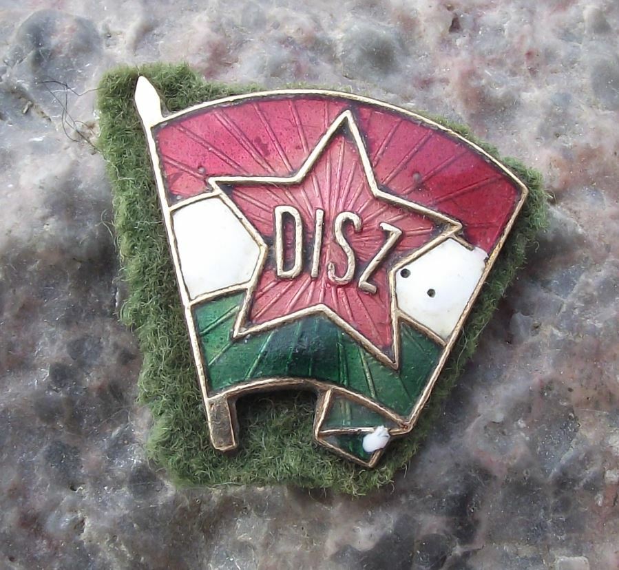 Antique Hungary DISZ Trade Union Working Youth Hungarian Flag Red Star Pin Badge - Badgecrazy