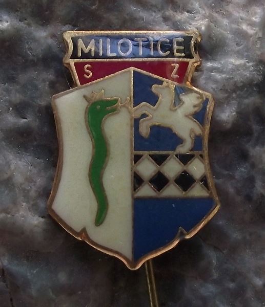 Milotice Milotitz State Palace Pegasus Snake Heraldic Crest Coat Arms Pin Badge - Badgecrazy