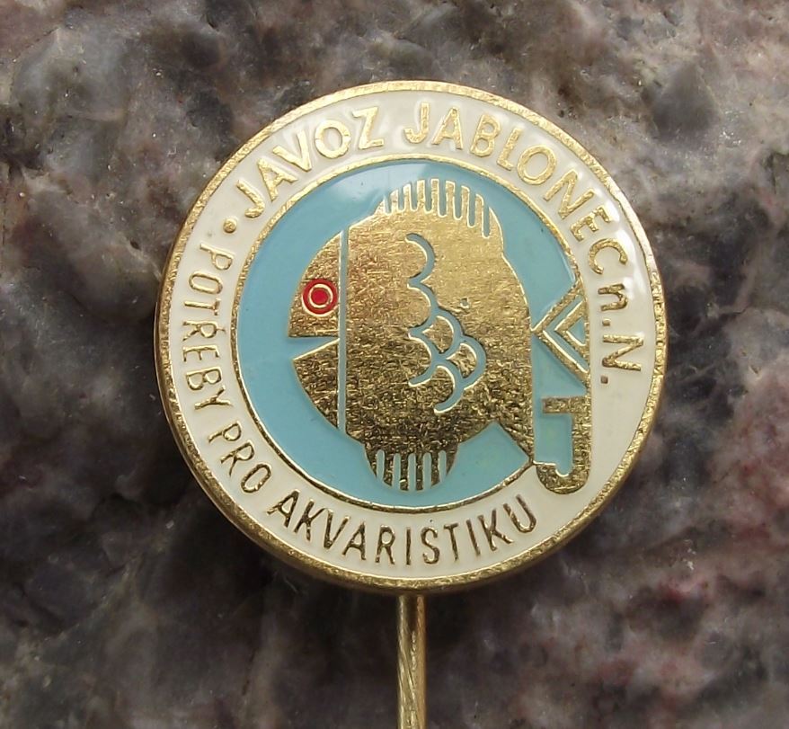 Antique Aquarium Tropical Fish Supplies Czechoslovakia Jablonec Pin Badge - Badgecrazy