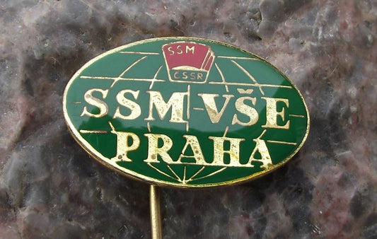 Antique SSM VSE Praha Economics High School University College Prague Pin Badge - Badgecrazy