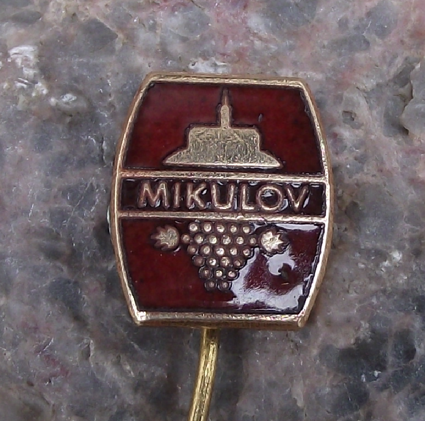 Vintage Mikulov Czechoslovakia Grape Wine Region Bunch of Grapes Pin Badge - Badgecrazy