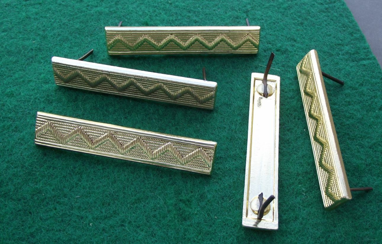 Czechoslovakia Czech Army Uniform Badge Military Ribbon Golden Rank Bar Stripe - Badgecrazy