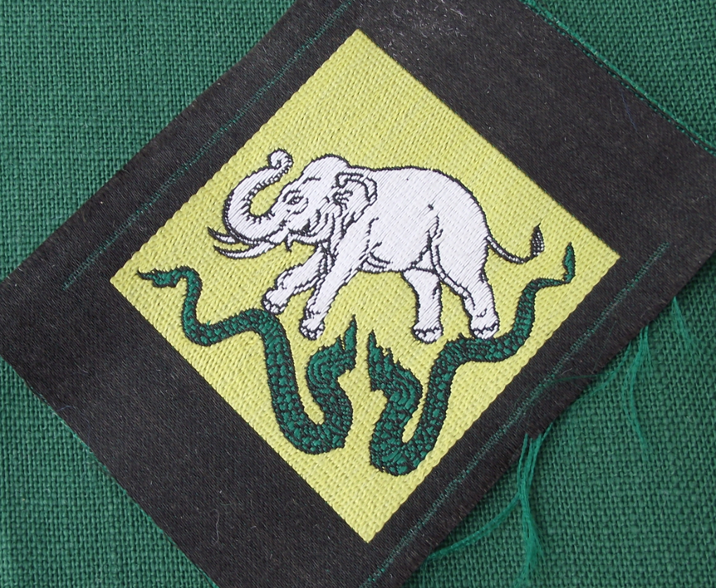 1985 Thailand Thai Scouting Scouts Association District Silk Patch Dragons - Badgecrazy