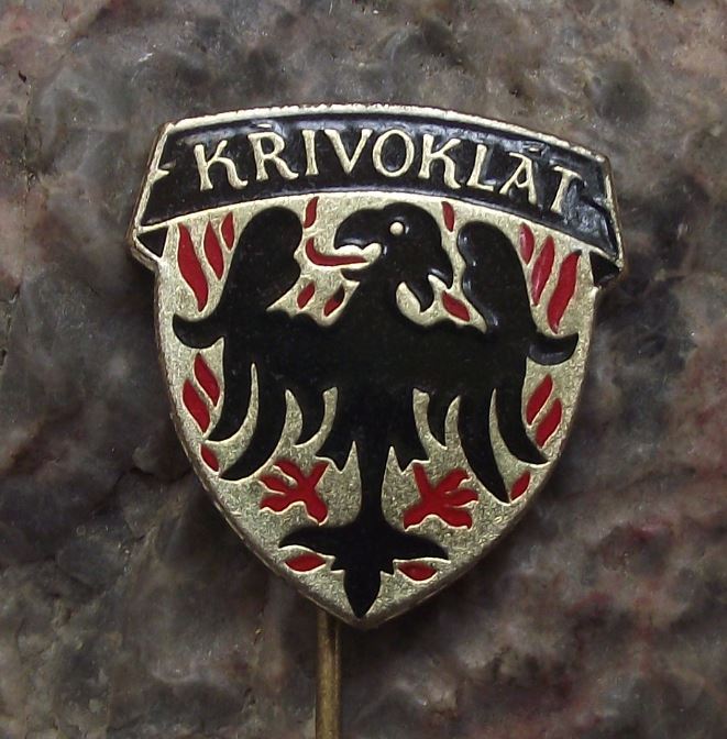 Krivoklat Black Phoenix Eagle Flames Heraldic Crest Coat of Arms Pin Badge - Badgecrazy