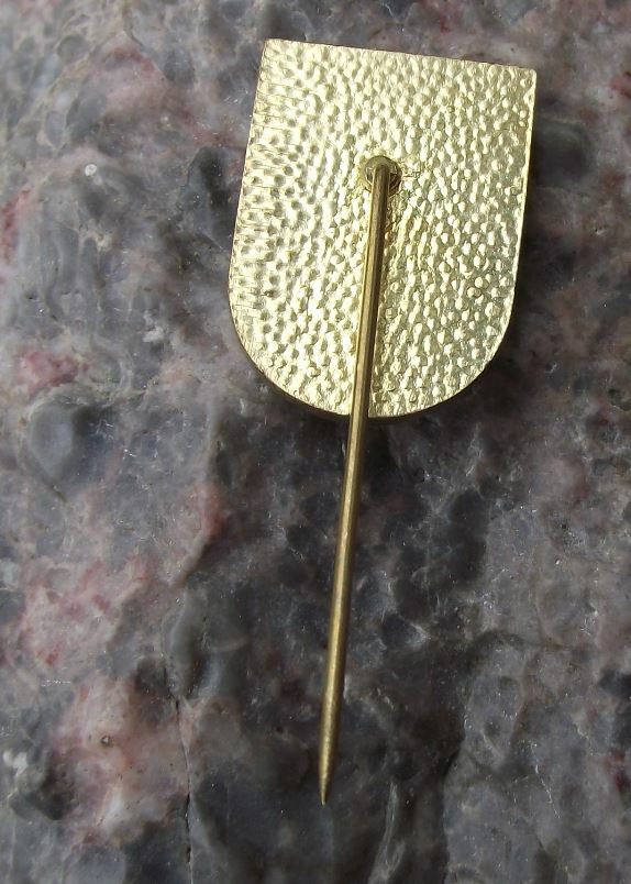 Antique Zvole Slovakia Heraldic Crest Stork Coat of Arms Souvenier Pin Badge - Badgecrazy