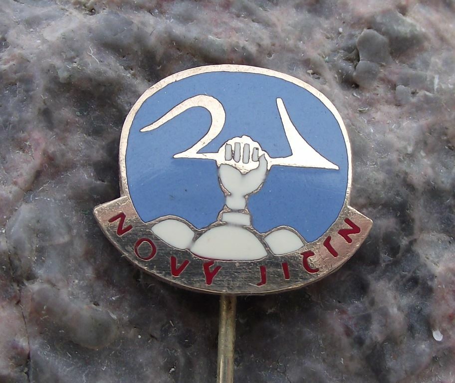 Antique Novy Jicin God Cloud Lightning Coat of Arms Heraldic Crest Pin Badge - Badgecrazy