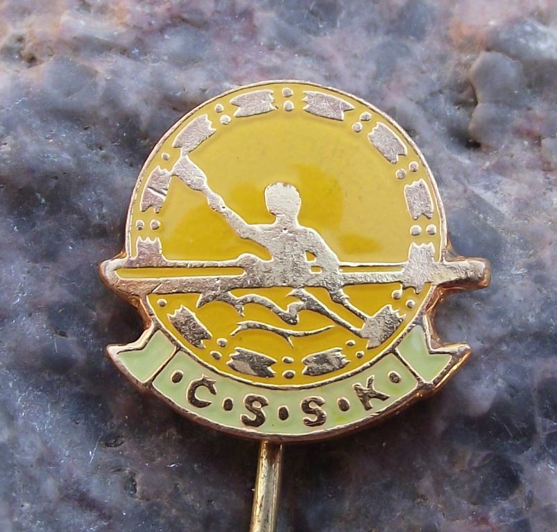 Antique Czechoslovakia Sports Canoe Kayak CSSK Association Club Pin Badge - Badgecrazy