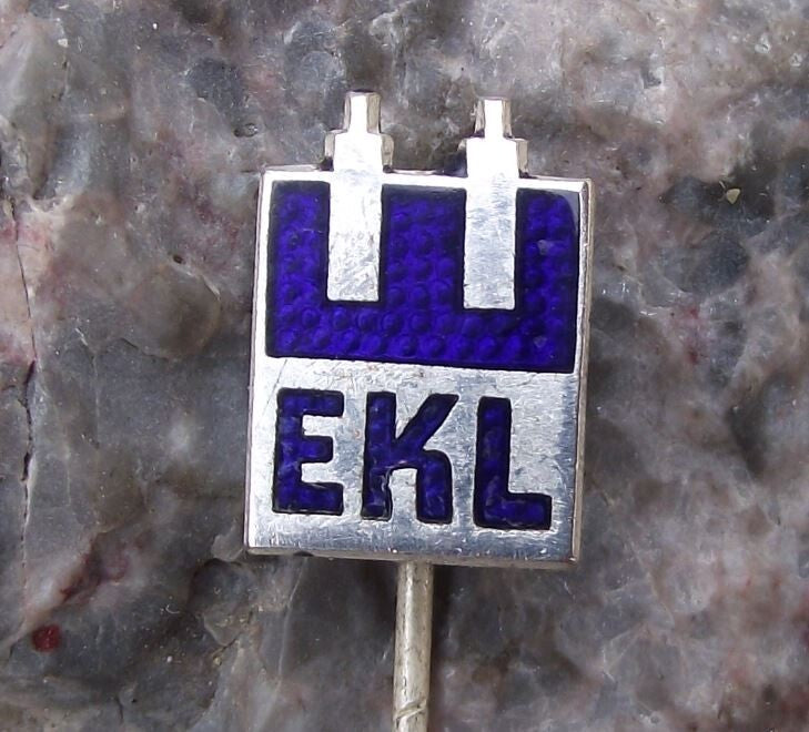 Vintage EKL VEB Elektrokohle Lichtenberg East German Graphite DDR GDR Pin Badge - Badgecrazy