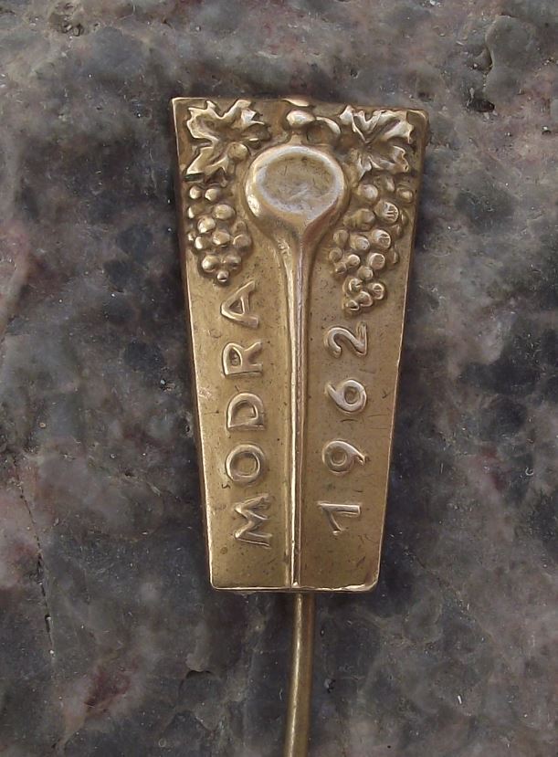 1962 Modra Wine Region Czechoslovakia Grape Harvest Vineyard Pin Badge - Badgecrazy