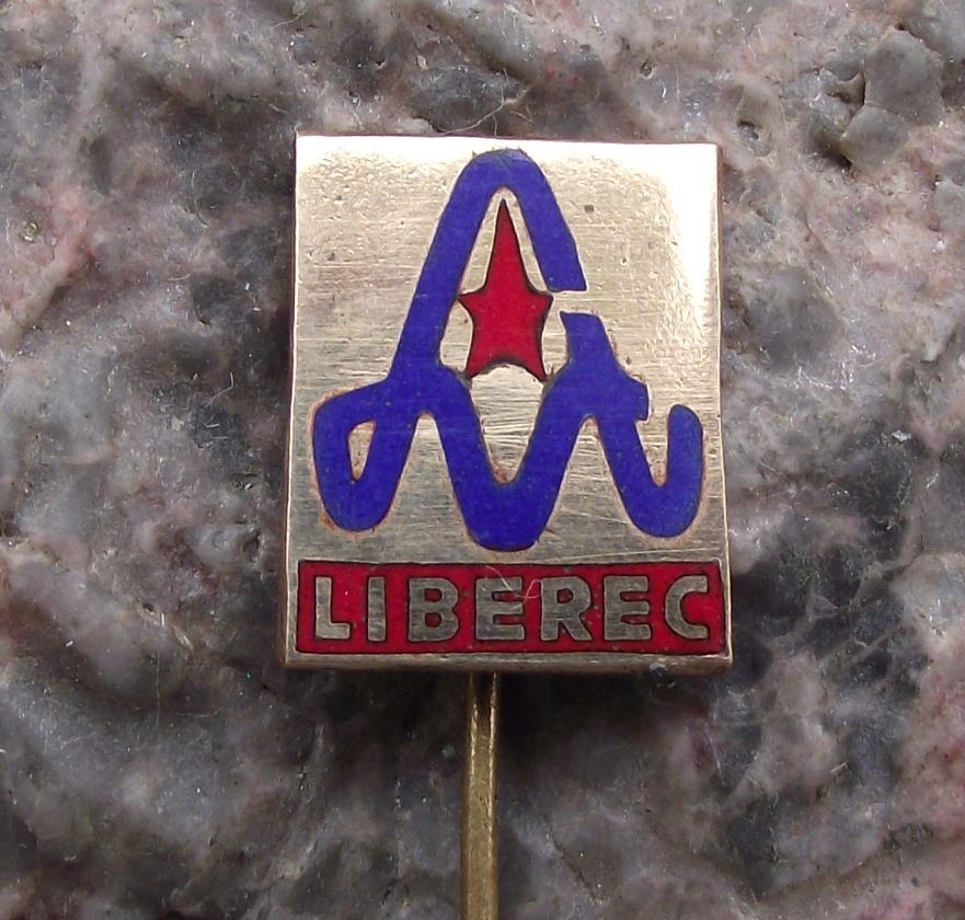 Antique Liberec City Czechoslovakia Mountains Star Logo Souvenier Pin Badge - Badgecrazy