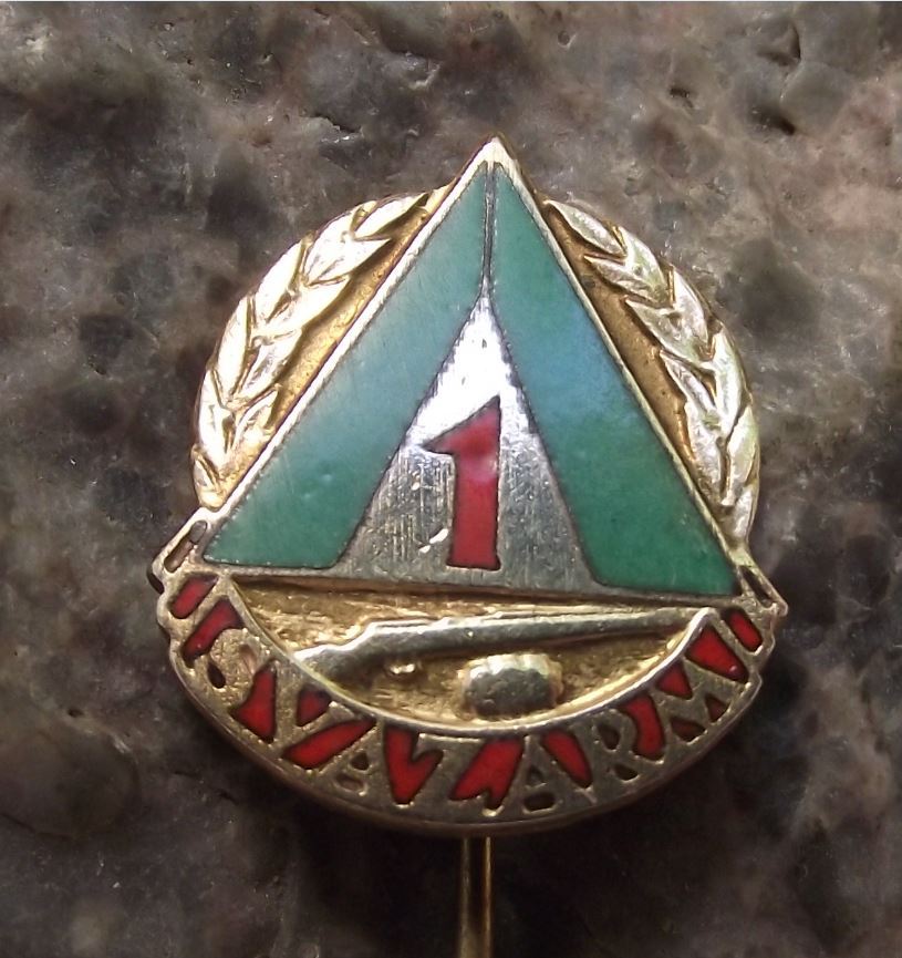 Vintage Svazarm Czech Army Military Reserves Camping Exercise Tent Gun Pin Badge - Badgecrazy