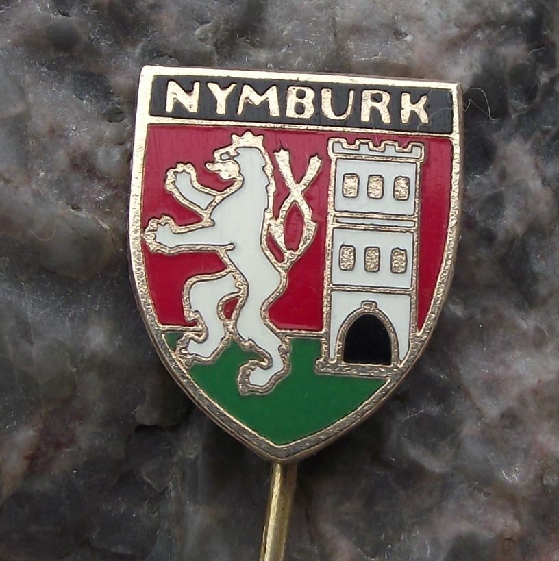 Antique Nymburk Czech Two Tailed Lion Coat of Arms Heraldic Crest Pin Badge - Badgecrazy