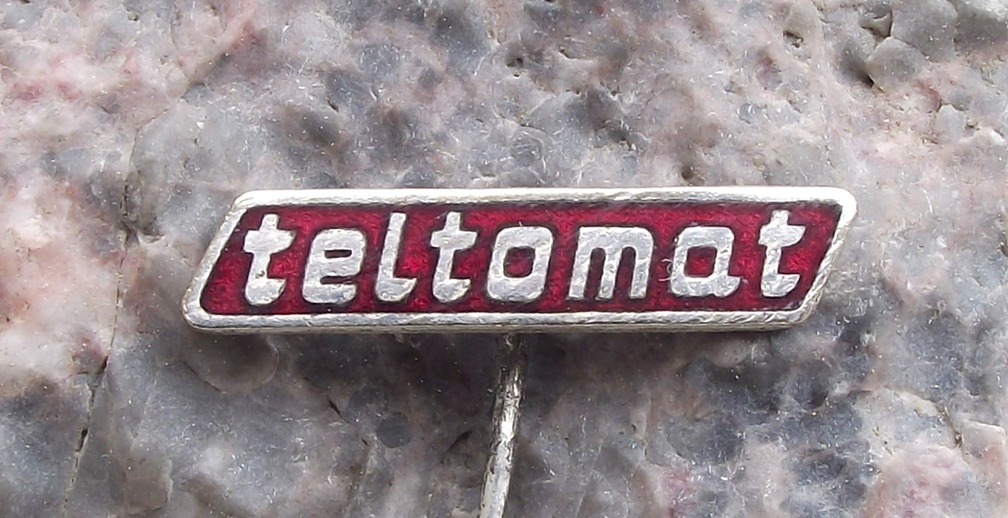 Vintage VEB Teltomat East German Asphalt Bitumen Engineering DDR Logo Pin Badge - Badgecrazy