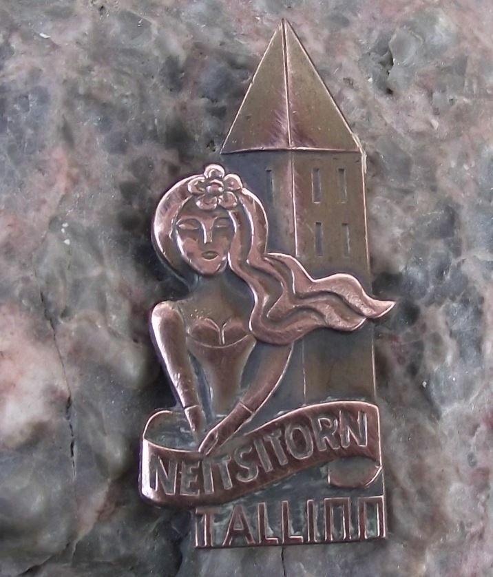 Vintage Tallinn Estonia Neitsitorn City Towers Princess Tourist Pin Badge - Badgecrazy