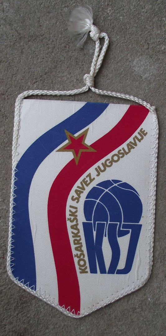 Vintage Yugoslavia Yugoslavian Basketball Association KST Sports Pennant Flag