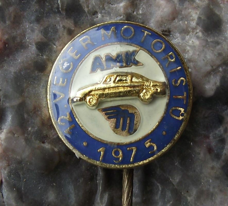 1975 12th Automotoklub Rally AAA Association Car Club AMK Mototechna Pin Badge - Badgecrazy