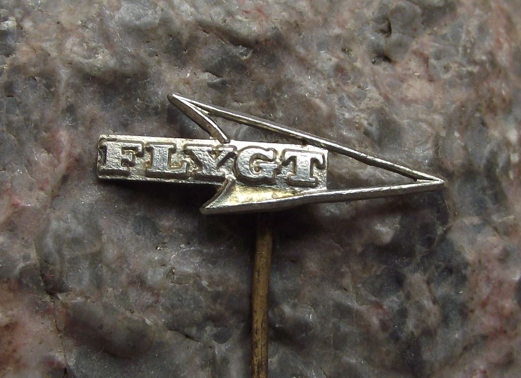 Vintage Flygt Water Wastewater Pumps Mixers Engineering Company Pin Badge - Badgecrazy