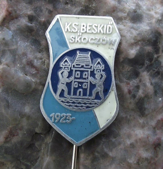 Antique KS Beskid Skoczow 1923 Poland Polish Soccer Football Club Pin Badge - Badgecrazy