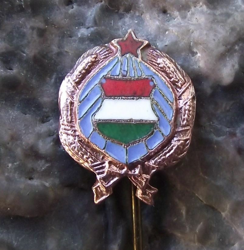Antique Hungary Communist Coat of Arms Heraldic Crest Shield Pin Badge - Badgecrazy