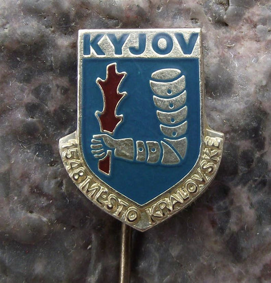 Antique Kyjov Gaya South Moravia Heraldic Crest Czech Coat of Arms Pin Badge - Badgecrazy