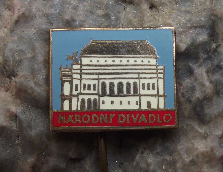 Antique Czech National Theatre Prague Narodni Divadlo Souvenier Pin Badge - Badgecrazy