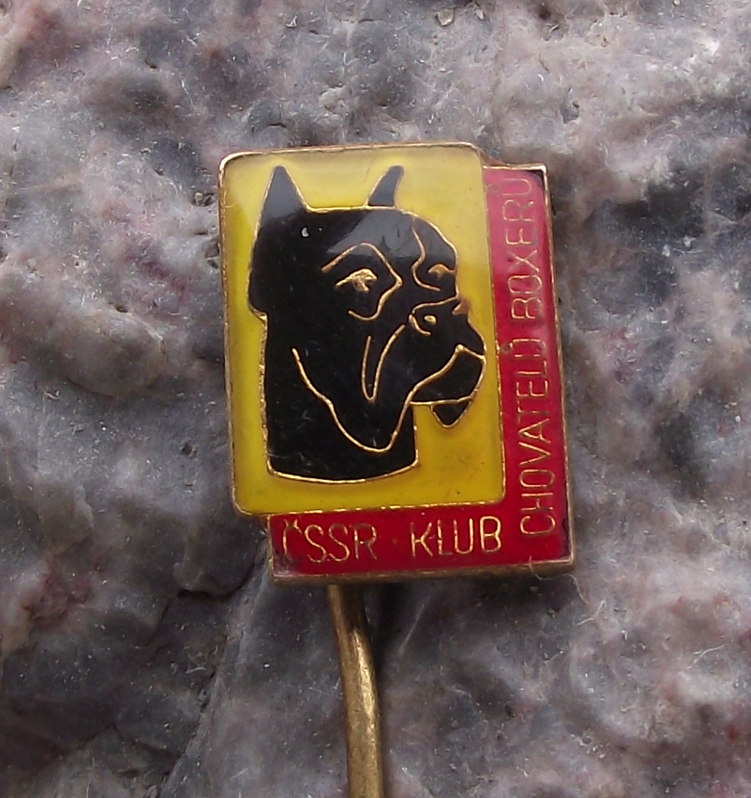 Vintage Boxer Dog Breeders and Owners Club of CSSR Czechoslovakia Pin Badge - Badgecrazy