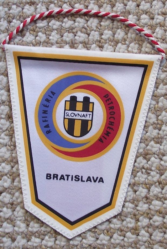 Slovnaft of Bratislava Oil Refinery Petrochemical Fuel Gas Petrol Pennant Flag - Badgecrazy