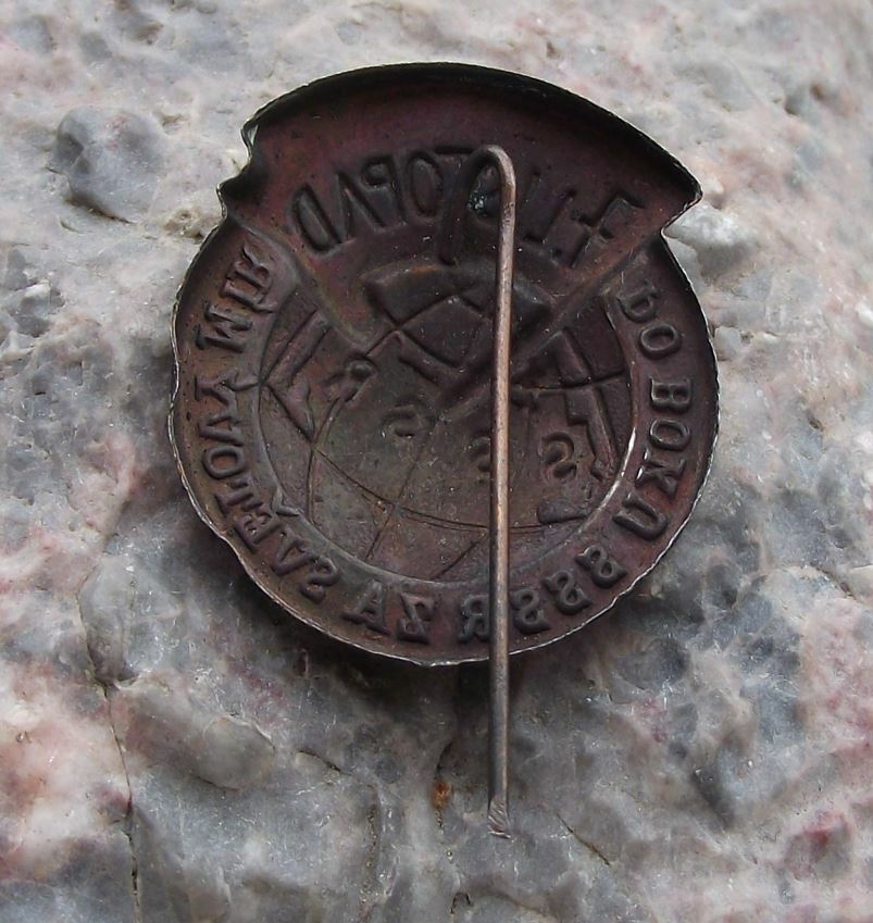 Vintage October Revolution Day 7th November Soviet Union Peace Pin Badge - Badgecrazy