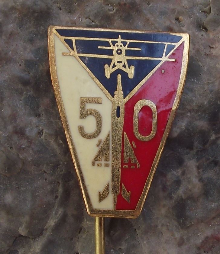 1968 Czech Air force 50th Anniversary Mig 21 Aero A-30 Commemorative Pin Badge - Badgecrazy