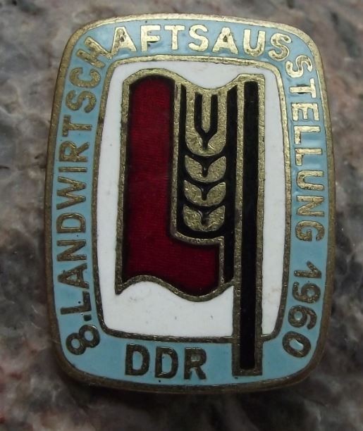 1960 Landwirtschaftsausstellung Agricultural Exhibition DDR GDR German Pin Badge - Badgecrazy