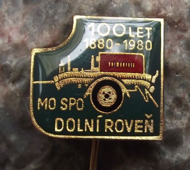1980 CSPO Czech Fire Fighting Association Dolni Roven Centenary Pin Badge - Badgecrazy