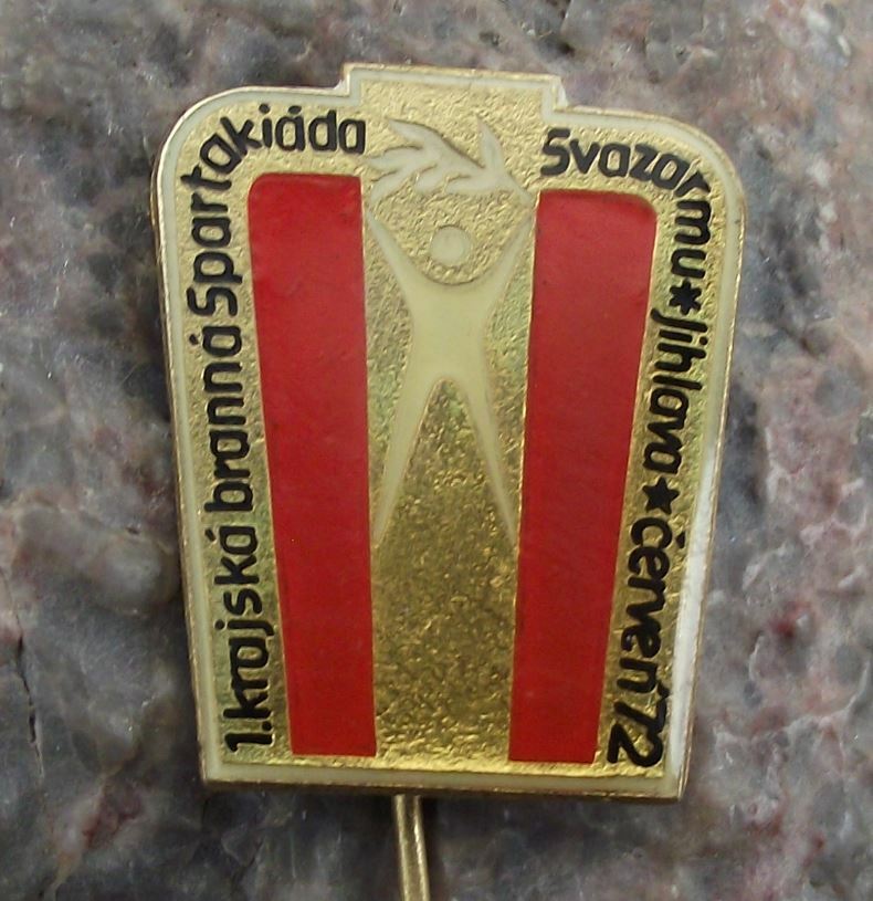 1972 Svazarm Czechoslovakia Army Reserve War Games Exercises Jihlava Pin Badge - Badgecrazy
