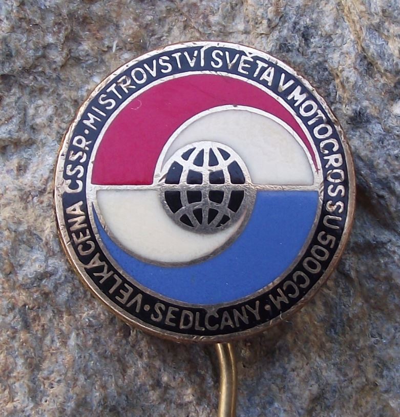 1965 World Championships 500cc Motocross MX CSSR Czechoslovakia Pin Badge - Badgecrazy