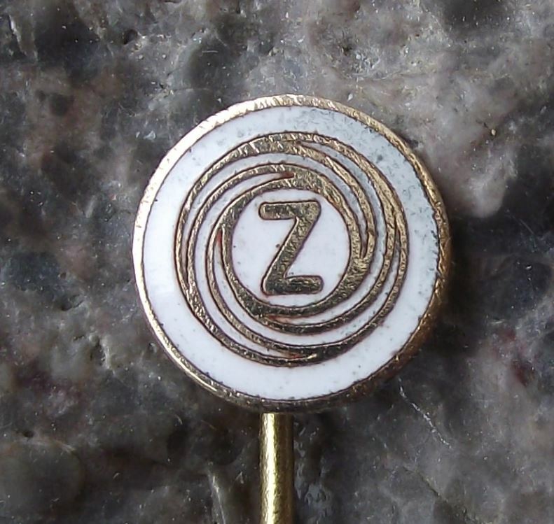 Antique CZ Weapons Pistols Rifle Gun Factory Czechoslovakia Logo White Pin Badge - Badgecrazy