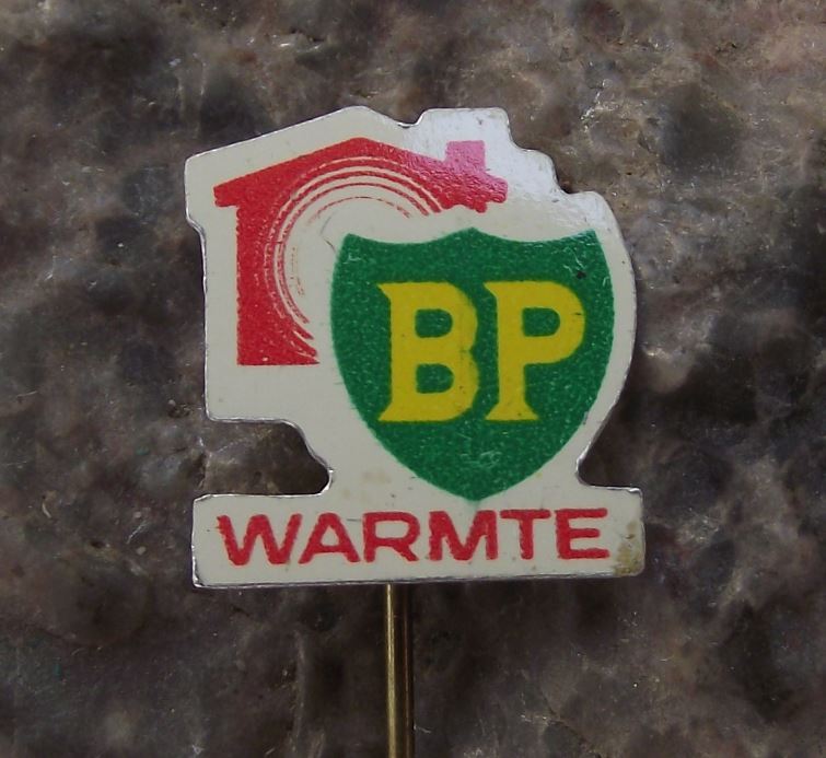 Vintage BP British Petrol Oil Energy Company Warmte Shield Logo Pin Badge - Badgecrazy