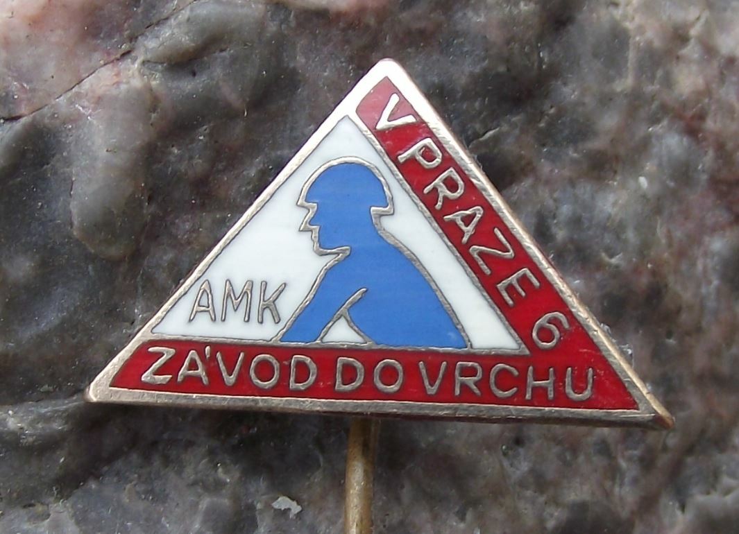 Vintage Czech AAA Association Car Club AMK Prague 6 Motorbike Race Pin Badge - Badgecrazy
