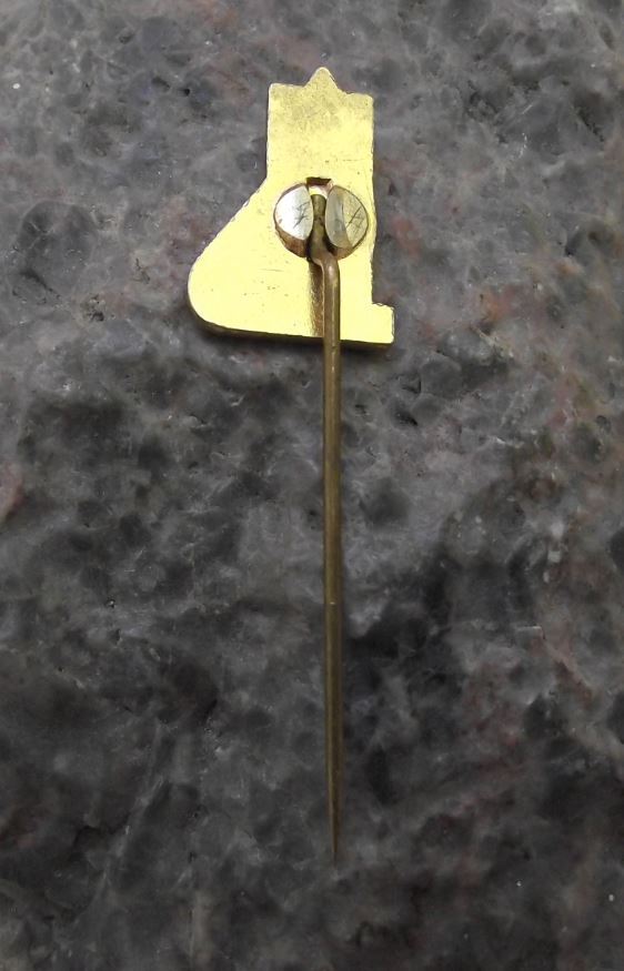 1963 National Czech Mining Miners Day Coal Mine Crossed Hammers Shaft Pin Badge - Badgecrazy