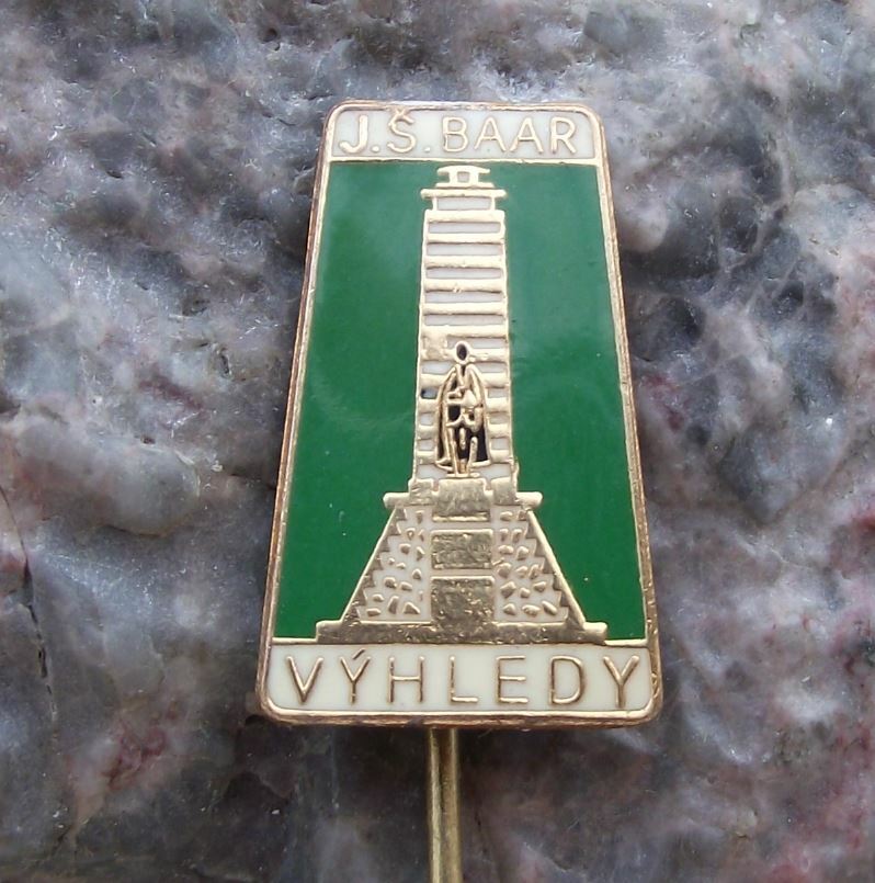 Antique Jindrich Simon Baar Monument Catholic Priest Poet Writer Czech Pin Badge - Badgecrazy